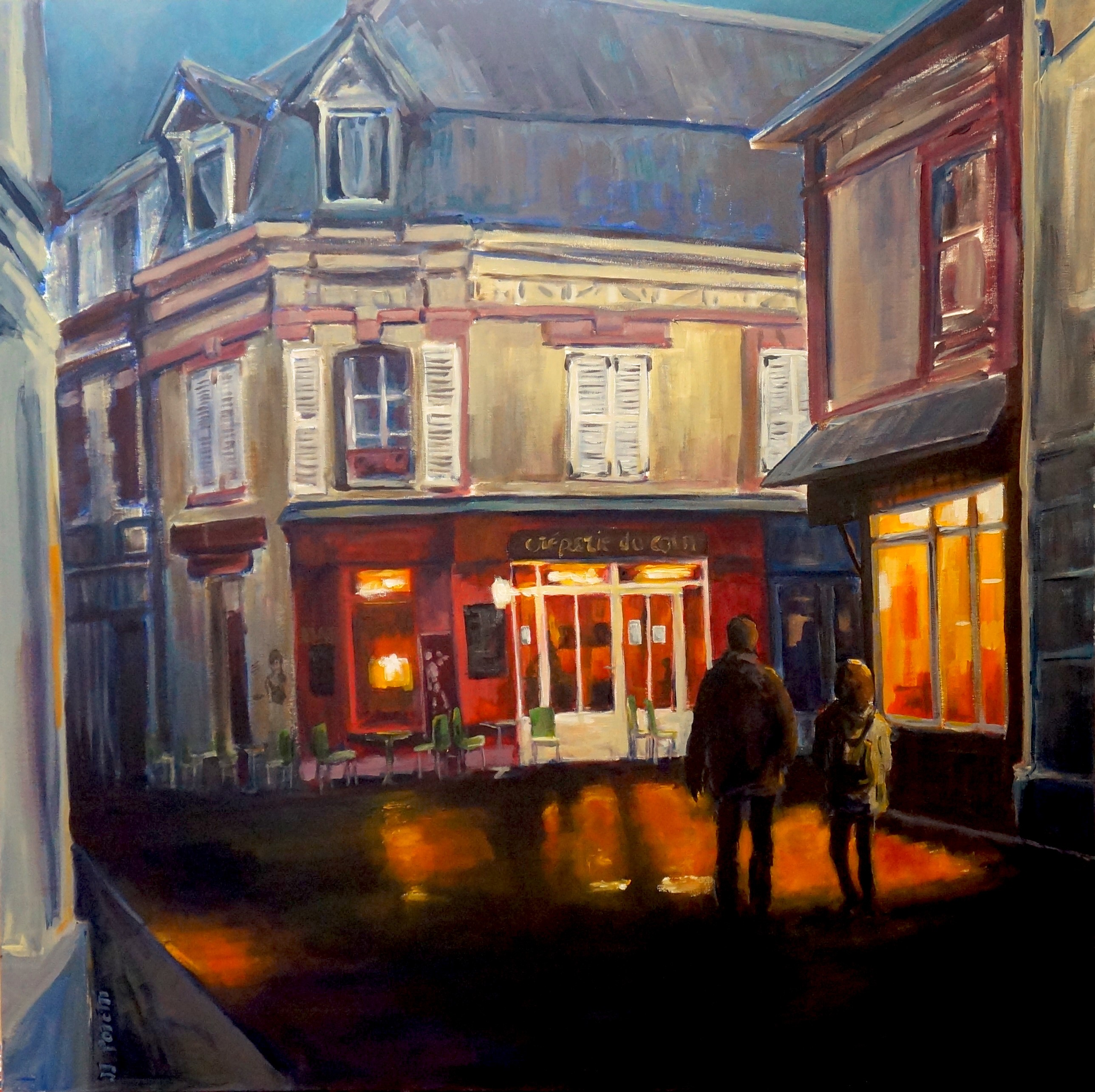 Villerville (Normandie) carrefour du singe en hiver
